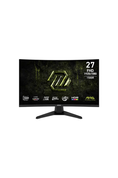 MSI MAG 275CF X24 27 1920x1080 FHD 240Hz 0.5ms Curve 1500R Rapid VA HDMI DP Gaming Monitör