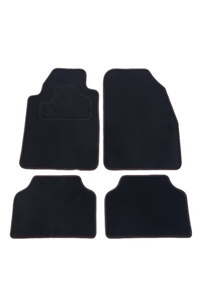 Mammoth Set covorase auto velur 4 buc universal, Fata/Spate, negru