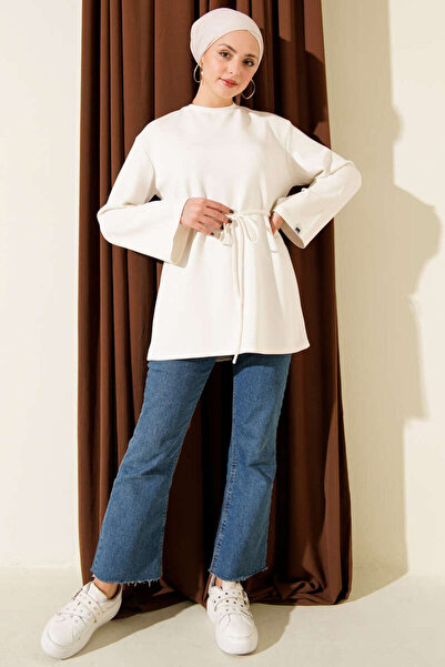 modapark.ist Women's Drawstring Waist 2 Thread Embroidered Tunic