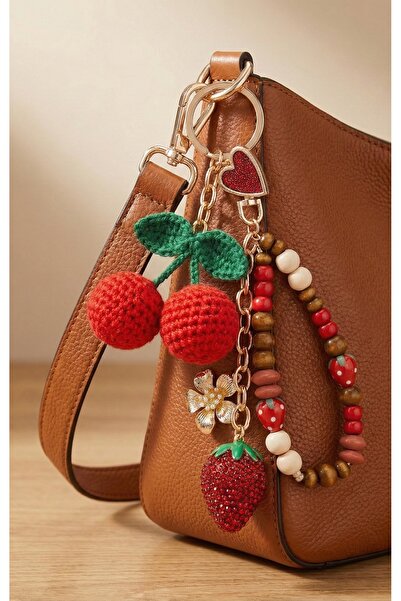 MyBalliStore Kiraz ve Çilekli Çanta Charmi ve Anahtarlık