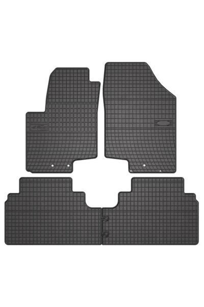 Mammoth Set 4 covorase auto cauciuc BASIC, Fata/Spate, negru, potrivit HYUNDA...