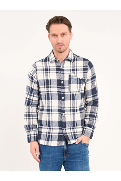 Lee Cooper Men's long-sleeved plaid shirt