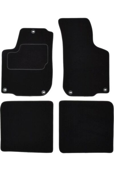 Mammoth Set covorase 4 buc, fata/spate, velur negru, potrivit SKODA OCTAVIA I...