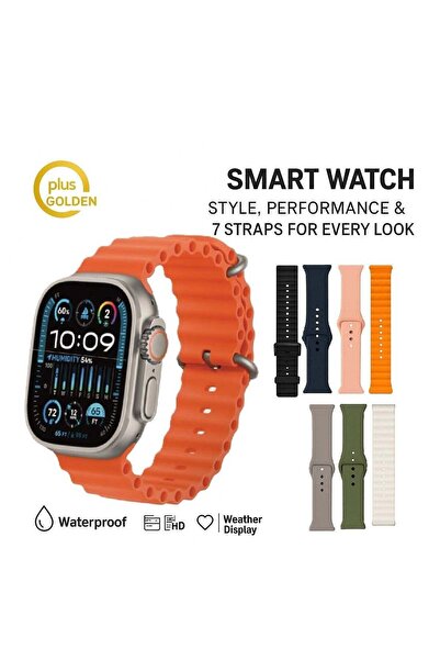 Golden Plus ساعة ذكية 7+1 مزودة بمستشعر بصمة، 49 مم، متعددة الألوان