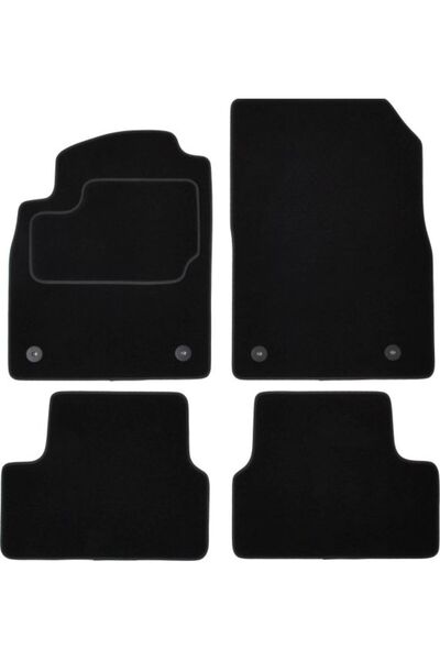 Mammoth Set covorase 4 buc, fata/spate, velur negru, potrivit OPEL ASTRA J 09...