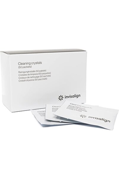 INVISALIGN بلورات تنظيف لأجهزة تقويم الأسنان الشفافة وأجهزة التثبيت (50 عبوة)
