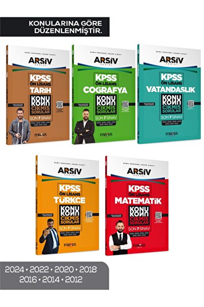 Marka Yayınları Marka 2026 KPSS Ön Lisans Çıkmış Sorular Son 7 Yıl Konularına...