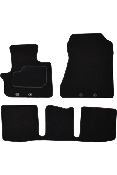 Mammoth Set covorase auto velur 3 buc, Fata/Spate, negru, potrivit TOYOTA IQ ...