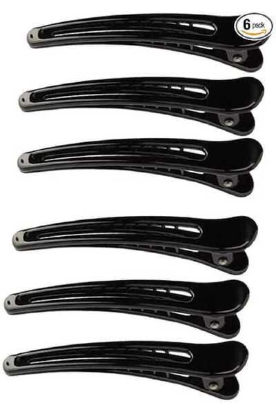 genric Professional Hair Clips, 6 Pack Duckbill Non-Slip Hairdresser Clips