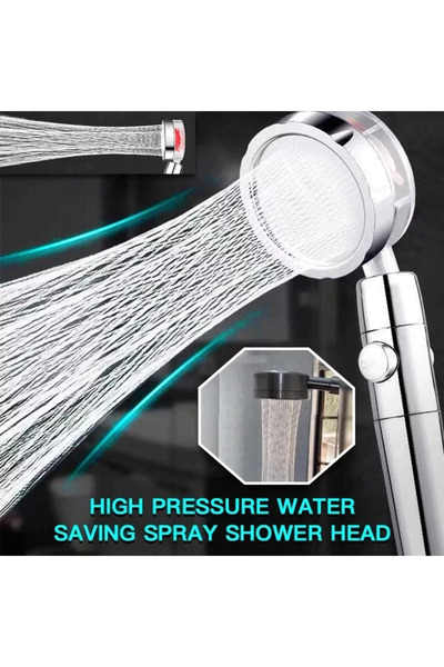 ORIGINAL DEALS Cap de duș cu jet elicoidal Vortex, rotativ la 360°, buton pornit/oprit, roșu