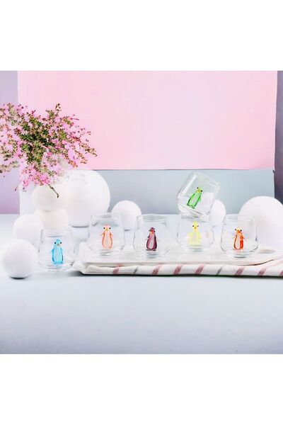 Crystal passion Handmade Custom Design Penguin Figured Coffee Side Set of 6