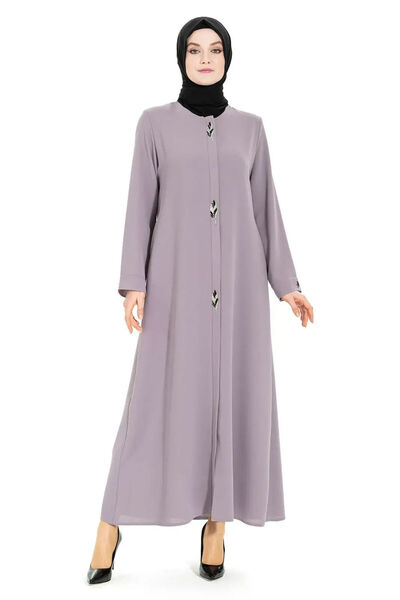 Beyza Gât rotund gri cu fermoar ascuns, detaliu cu aplicație, tricotat FERACE 3487-25