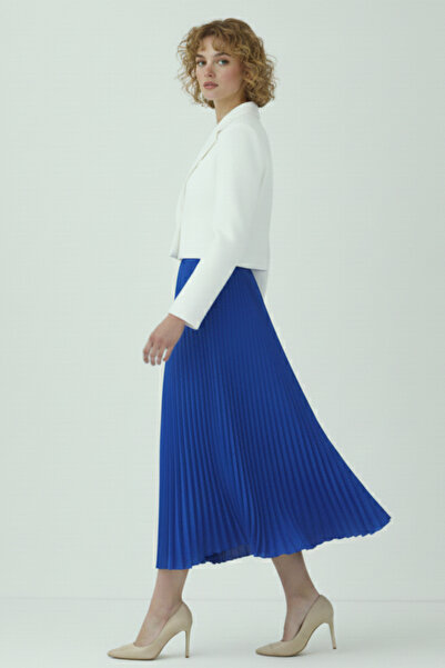 benguen Pleated Skirt 4560 Cobalt Blue