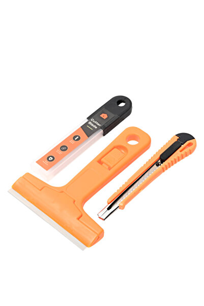 Lawazim مجموعة مكشطة وقاطعة - سكين متعدد الاستخدامات شديد التحمل بشفرات