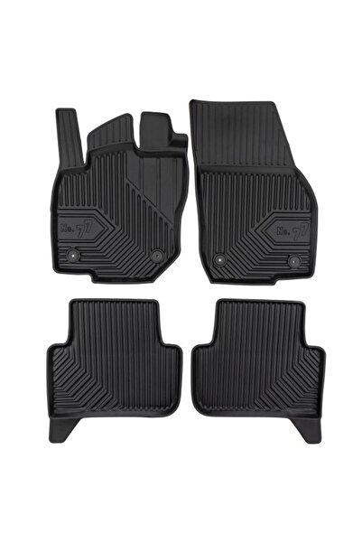 Mammoth Set covorase auto TPE 4 buc No. 77, Fata/Spate, negru, potrivit VW TI...