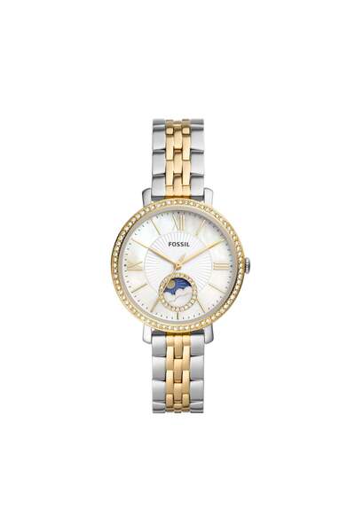 Fossil Jacqueline Sun Moon Multifunction Two-Tone Stainless Steel Women's Wat...