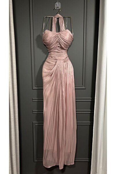 To Be فستان لحمي كرنكل كسرات انيق