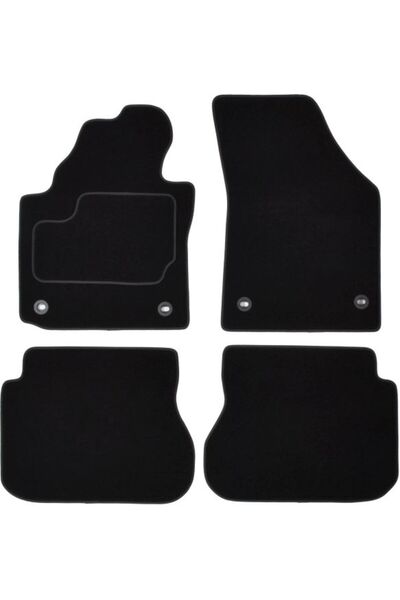 Mammoth Set covorase 4 buc, fata/spate, velur negru, potrivit VW CADDY III 03...