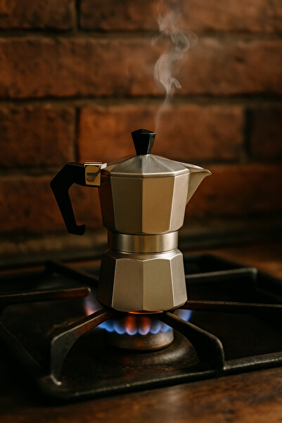 Chefstar MODERN KAHVE MAKİNESİ MOKA POT EV TİPİ KAHVE DEMLEYİCİ - 3 CUP