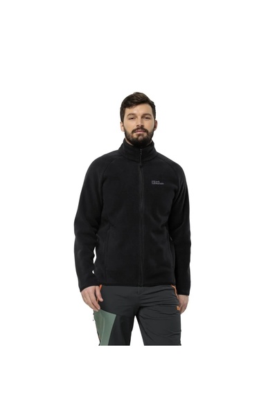 Jack Wolfskin Waldsteig Full Zipper Siyah Erkek Polar