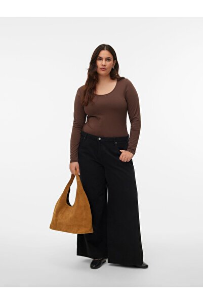 Veromoda Curve Weit geschnitten VMCREMY Mid Rise Weiter Beinschnitt Jeans