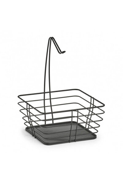 zeller fruit bowl, metal 26x26x36 cm, black