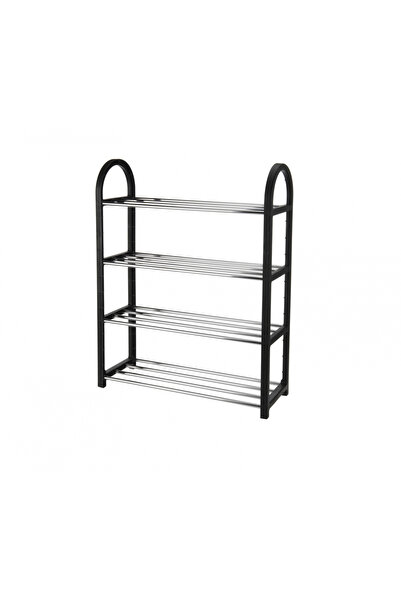 Excellent Houseware organizator de pantofi, plastic/metal, 50x19x65 cm, negru
