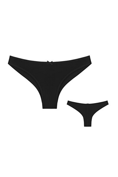 Donella Women's Brazilian panties, 4095, viscose, Donella-Black-M INTL