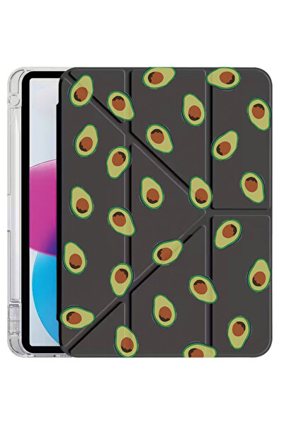 Cekuonline Apple iPad Air 11 2025 M3 Kılıf Desenli Uyku Modlu Kalem Bölmeli S...