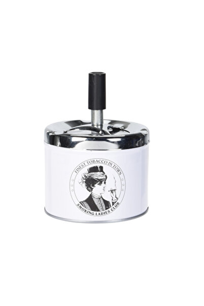 Excellent Houseware scrumieră, metal, 9x12 cm, alb/negru