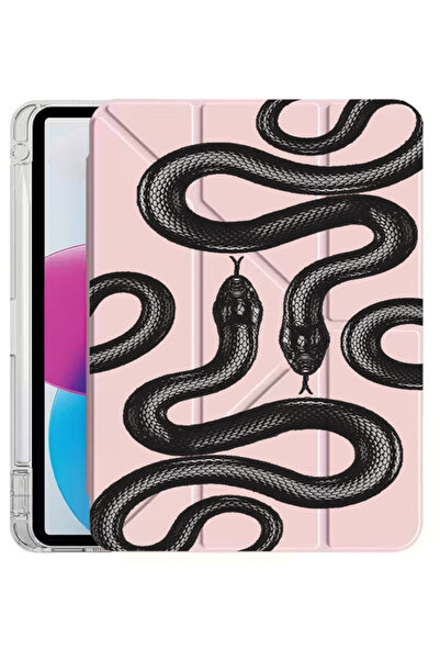 Cekuonline Apple iPad Air 11 2025 M3 Kılıf Desenli Uyku Modlu Kalem Bölmeli S...