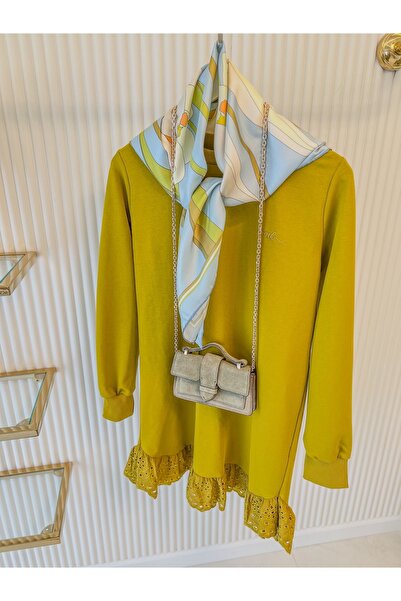 REIZ Hijab Tunic with Embroidered Hem Detail