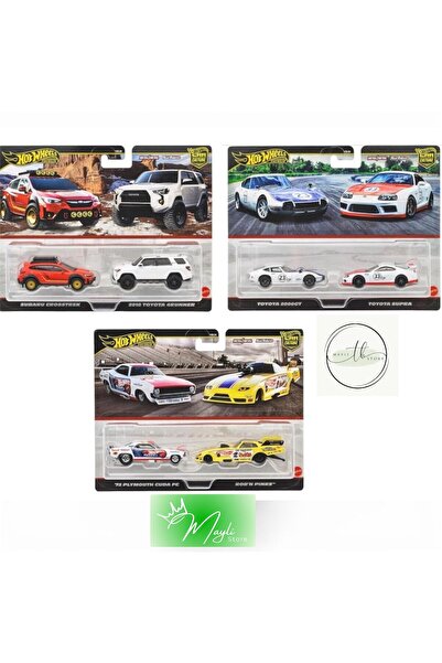 HOT WHEELS Subaru Crosstrek 2018 Toyota 4Runner Toyota 2000GT Toyota Supra 73 Plymouth Cuda FC Rob'n Pinks