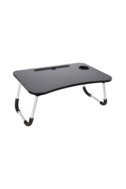 Excellent Houseware Tavă/masă de servire, MDF/metal, 60x40x28 cm, negru