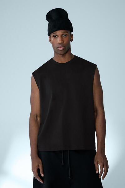 Bershka Basic sleeveless T-shirt