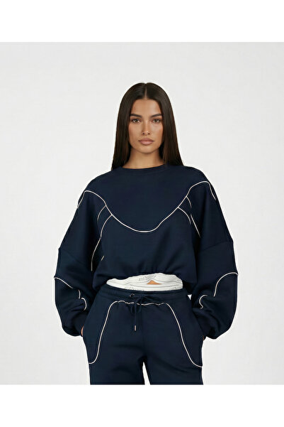 ŞEBNEM GÜNAY Navy Contour Sweatshirt