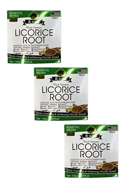 RAKO 3 قطع من صابون منظف ومبيض بخلاصة عرق السوس - 100 جم