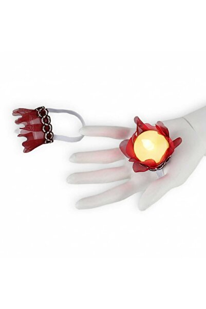 BÜYÜTEÇ KINA EVİ Bordo Ledli Kına El Mumu, Sünnet, Led Işıklı, Tealight Mum P...