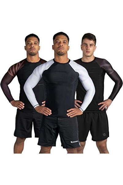 Sanabul Essential Long Sleeve Compression Shirt for Men (Small, White)