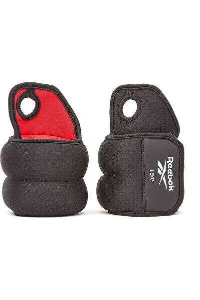 Reebok 1.5 kg Wrist Weights - Adjustable Strap for Arm & Fitness Training