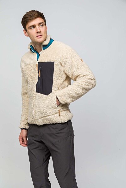 Od Sportswear Sherpa Yün Ceket Lambswool - Krem Rengi