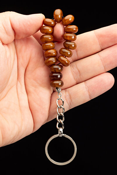 OTTOTESBİH Amber Stress Rosary Finger Size Prayer Beads Keychain