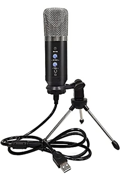 Arabest ميكروفون، استوديو تسجيل صوتي، كمبيوتر، هاتف محمول، حامل ثلاثي القوائم متعدد الاستخدامات مع ميكروفون
