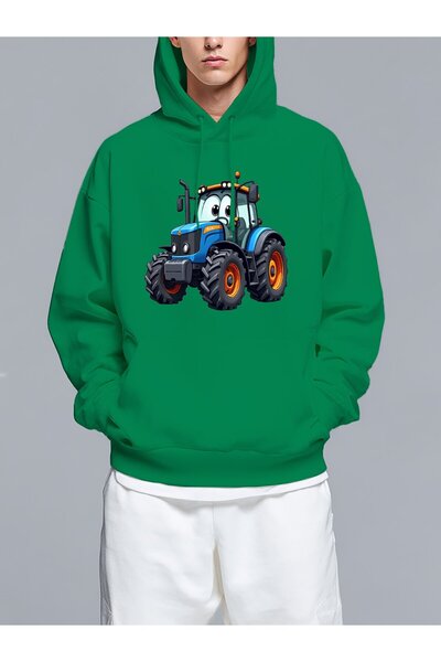 MIXSNOW سويت شيرت بغطاء رأس مطبوع قصة فضفاضة - نمط كاجوال عصري - هودي مريح بر...