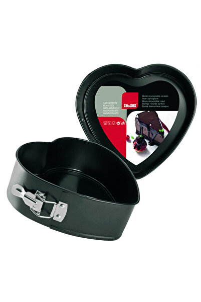 iBiLi - Tavă detașabilă pentru tort Moka, oțel, 22 cm, neagră