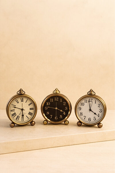 Chefstar RETRO MASA SAATİ METAL GÖVDELİ DEKORATİF TASARIM SESSİZ ÇALIŞAN KLAS...