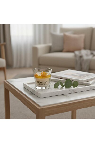irayhomedecor Portakal Kokulu Dekoratif Mum