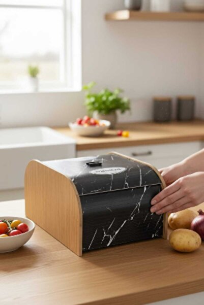 kmskumsar Ahşap Çift Bölmeli Patates Soğan Saklama Kutusu