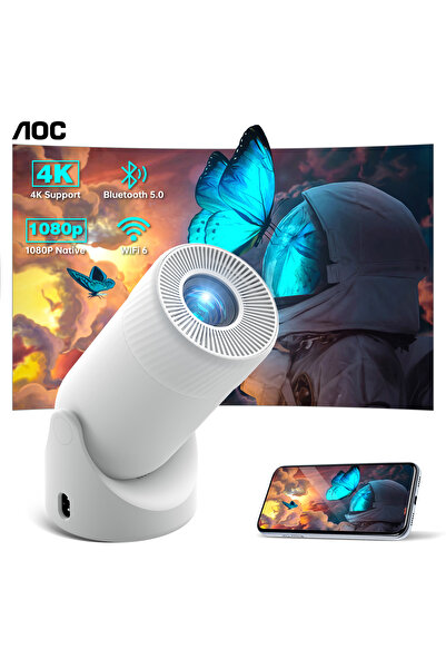 Aoc جهاز عرض محمول | سطوع ٨٠٠٠ لومن | Auto Keystone للاستخدام التجاري