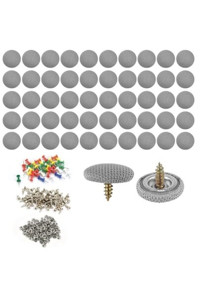 OEM Kit 35 nituri universale tip butoane pentru repararea plafonului auto, gri deschis